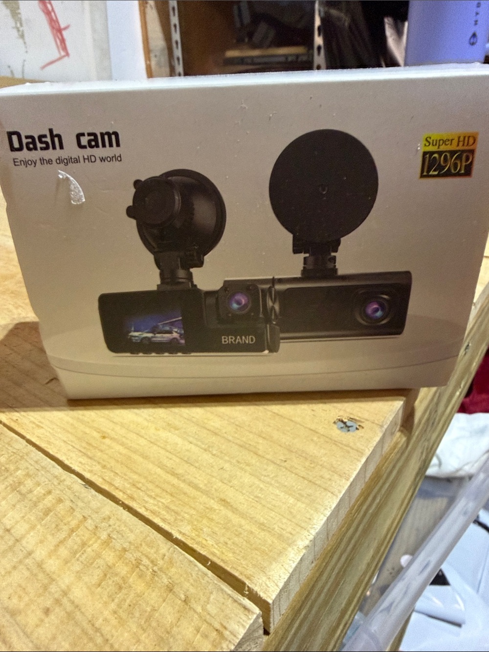Dual Lens Dash Cam with 1296P Super HD Recording - Black